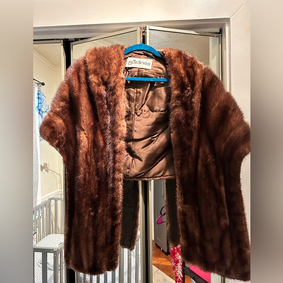 Burdines Mink Fur Stole Wrap - Picture 2 of 11